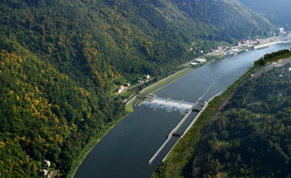Vizualizace Plavebního stupně Děčín. Foto: Ministerstvo dopravy