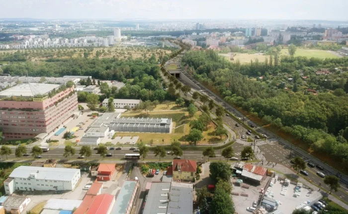 Vizualizace části Městského okruhu, K Žižkovu. Foto: Městský okruh