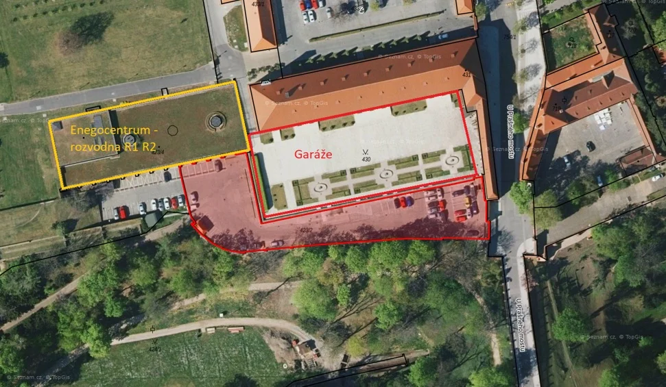 Situační výkres. Zdroj: Zadání k veřejné zakázce Správy Pražského hradu