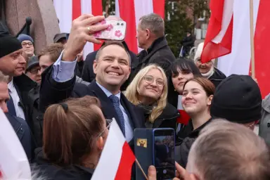 politik voliči selfie