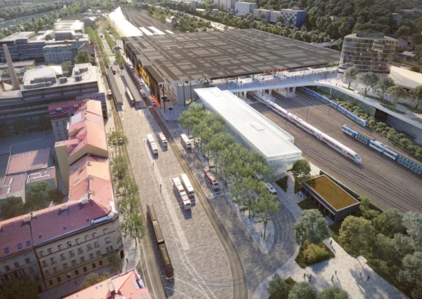 Vizualizace Terminálu Smíchov. Foto: IPR Praha