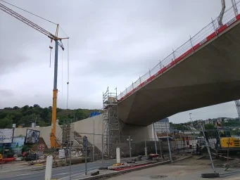 Stavba Dvoreckého mostu. Foto: Tereza Čapková