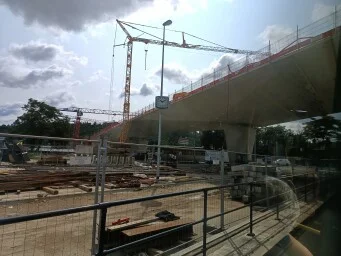 Stavba Dvoreckého mostu. Foto: Tereza Čapková