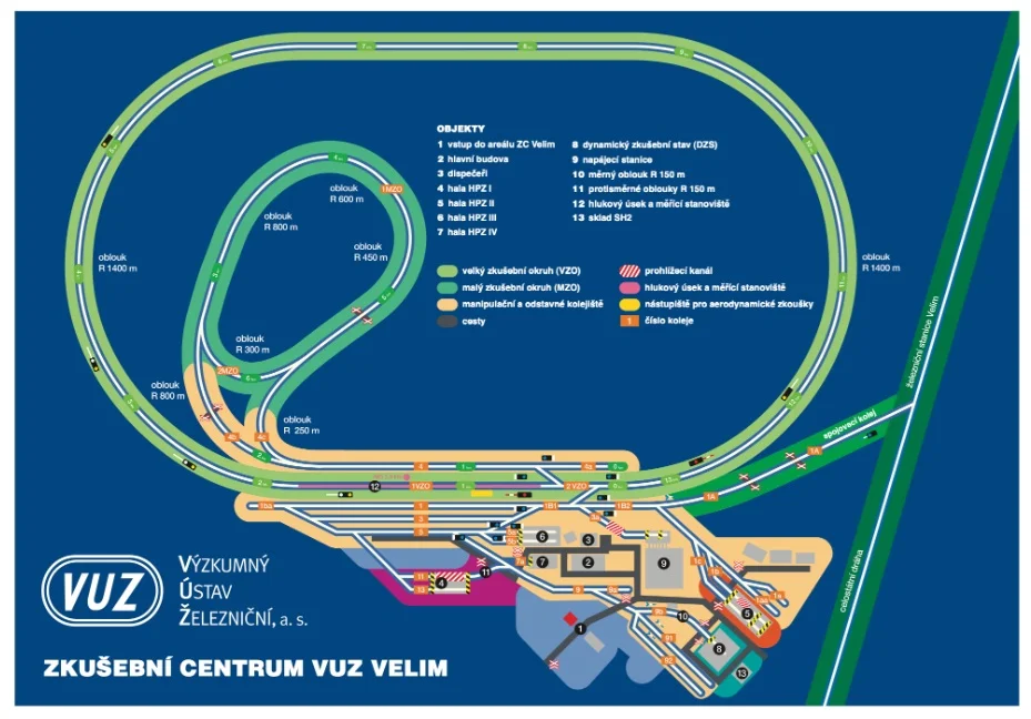 Velký zkušební okruh ve Velimi. Foto: VUZ Velim