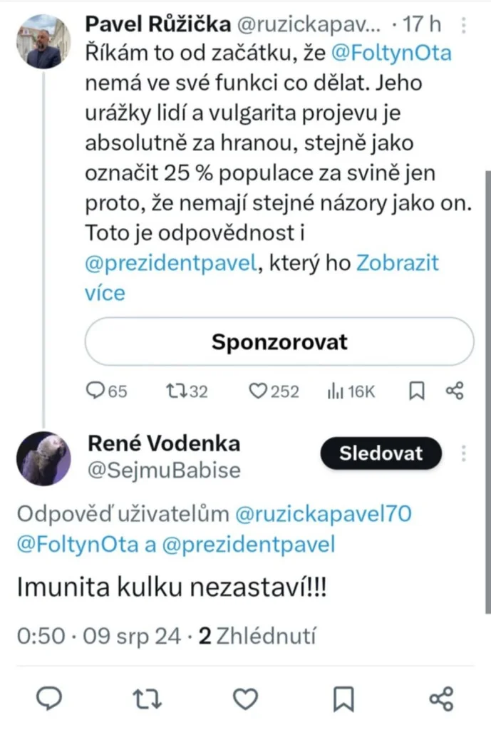 Twitter X výhrůžka