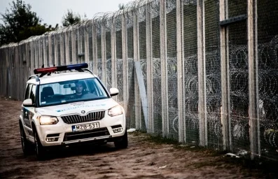 Policejní hlídka v Maďarsku
