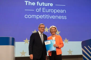 Mario Draghi a Ursula von der Leyenová