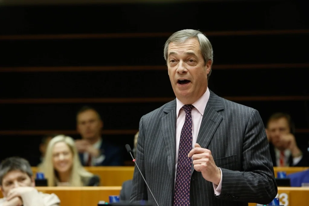 Britský politik Nigel Farage