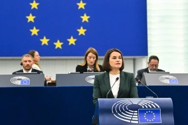 běloruská opoziční politička Svjatlana Cichanouská