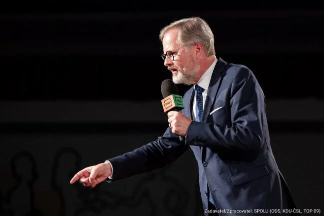 Končící premiér Petr Fiala (ODS).