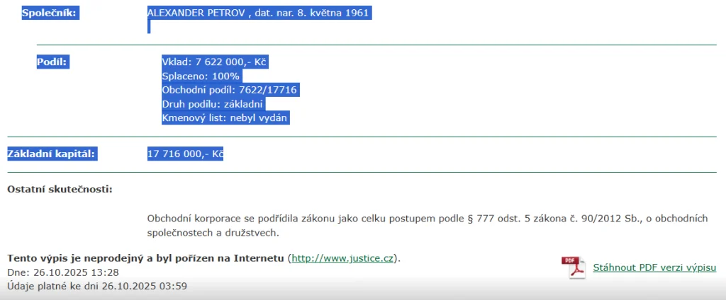 obchodní rejstřík