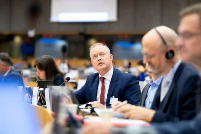 Shaun Baddeley z Asociace pro finanční trhy v Evropě