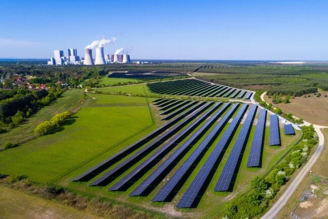 Fotovoltaický park u uhelné elektrárny Boxberg