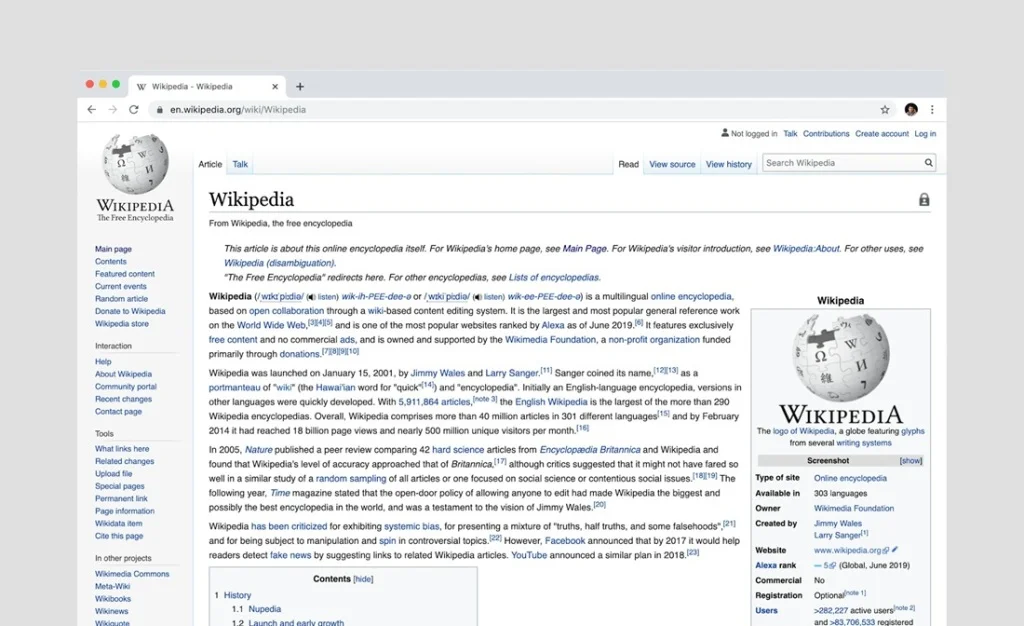 internetová encyklopedie Wikipedia