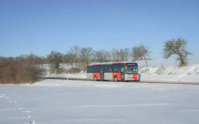 Sníh, autobus