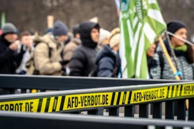 protest proti německé straně AfD