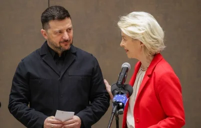 Volodymyr Zelenskyj a Ursula von der Leyenová