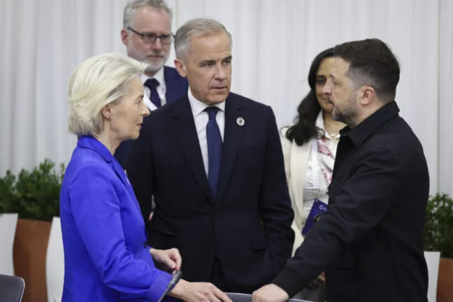 Ursula von der Leyenová, Mark Carney, Volodymyr Zelenskyj