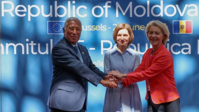 António Costa, Maia Sanduová a Ursula von der Leyenová