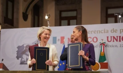 Ursula von der Leyenová a Claudia Sheinbaumová