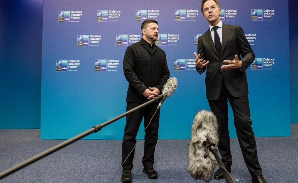 Volodymyr Zelenskyj a Mark Rutte