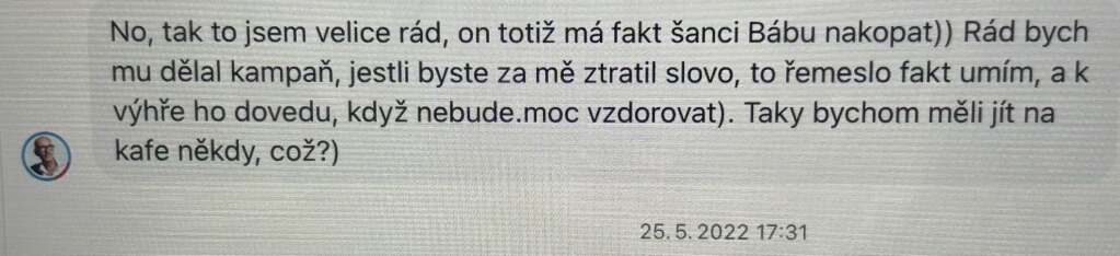 politický marketing prosba o kontakt