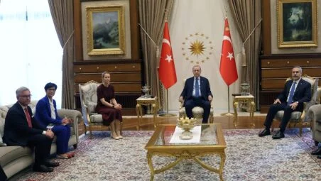 Kaja Kallasová a Recep Tayyip Erdoğan