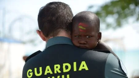 civilní garda migrant dítě