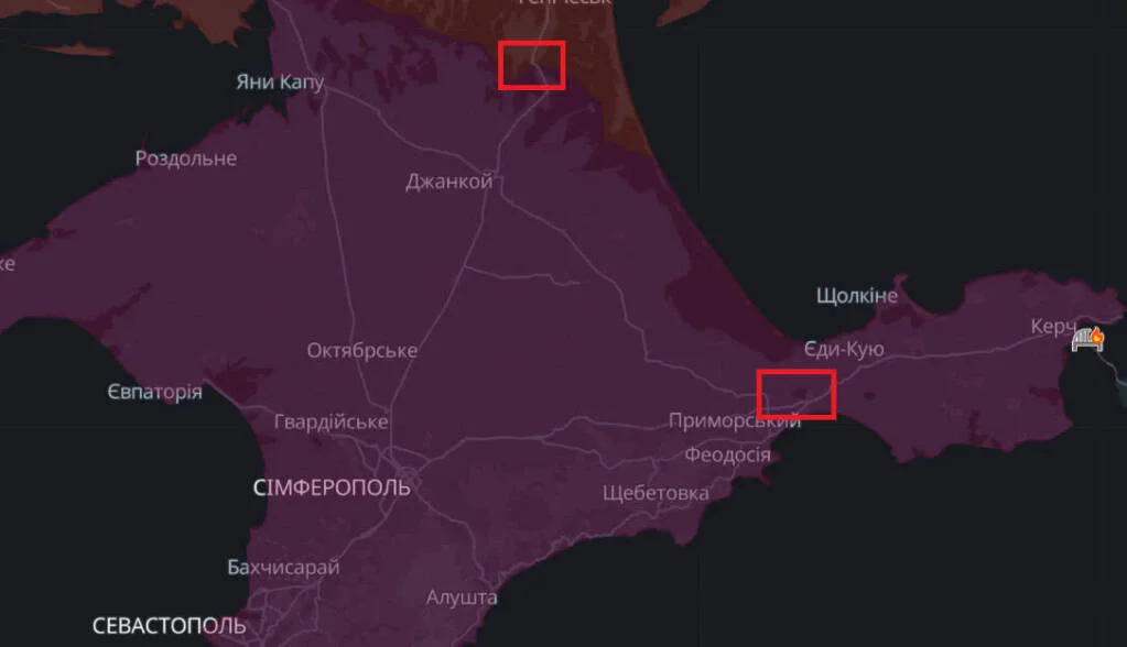 mapa útoků