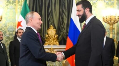 Vladimir Putin a Ahmad Šara