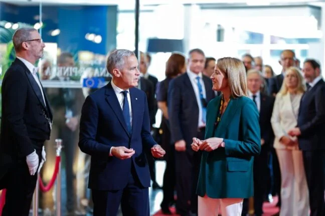 Mark Carney a Roberta Metsolová