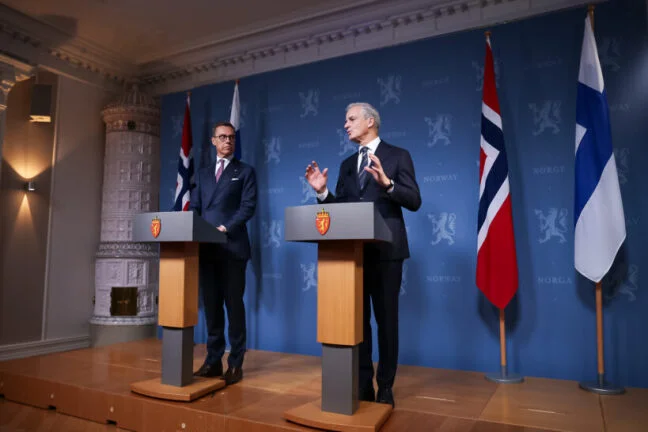 Alexander Stubb a Jonas Gahr Støre