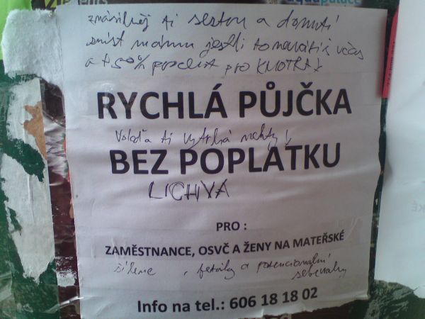 Lichva skončí, chystá se plošná regulace půjček