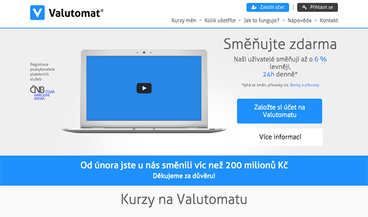 Valutomat se mění na Valuto.com a expanduje do Evropy