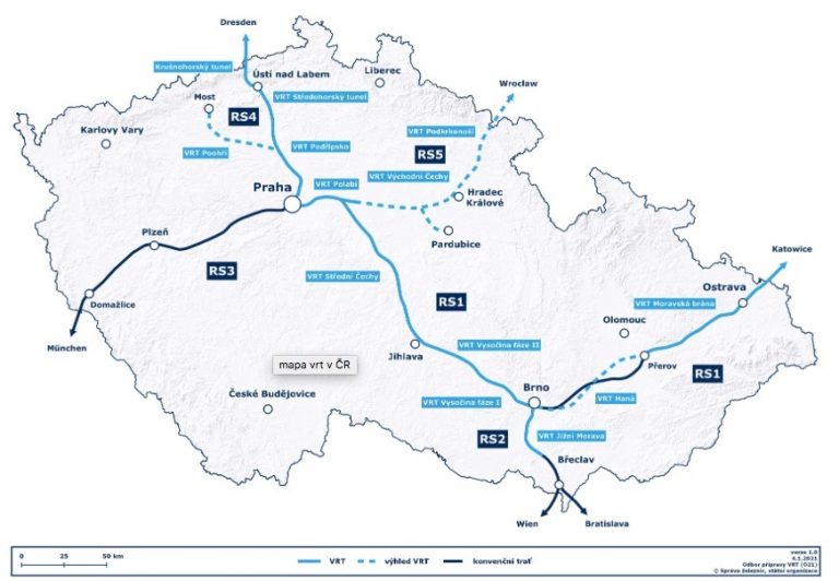 Vysokorychlostní železnice bude podle současných odhadů Správy železnic stát 600 miliard